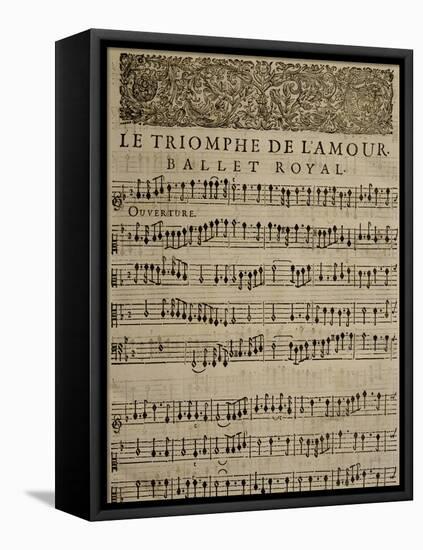 Sheet Music of Il Trionfo Dell'Amore-null-Framed Premier Image Canvas