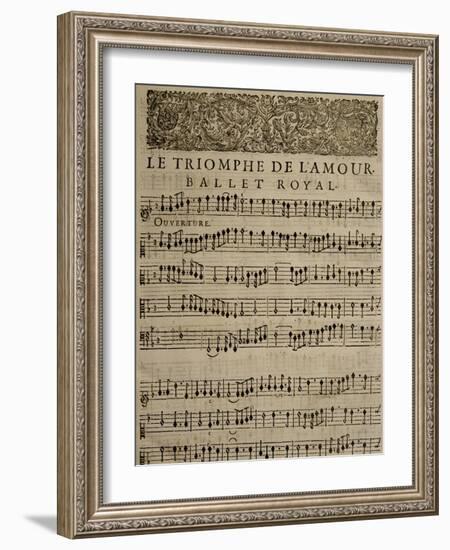 Sheet Music of Il Trionfo Dell'Amore-null-Framed Giclee Print