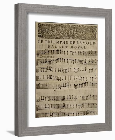 Sheet Music of Il Trionfo Dell'Amore-null-Framed Giclee Print