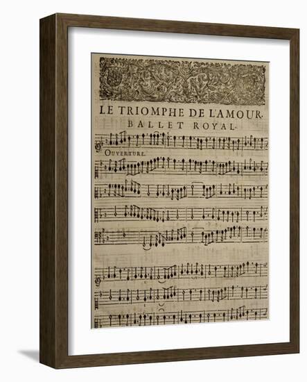 Sheet Music of Il Trionfo Dell'Amore-null-Framed Giclee Print