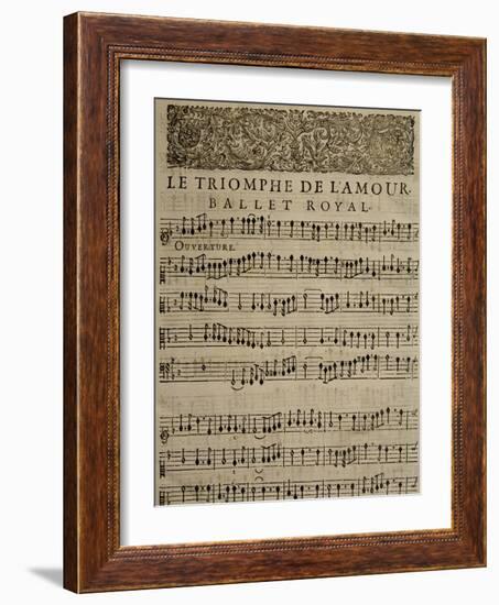 Sheet Music of Il Trionfo Dell'Amore-null-Framed Giclee Print