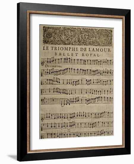 Sheet Music of Il Trionfo Dell'Amore-null-Framed Giclee Print