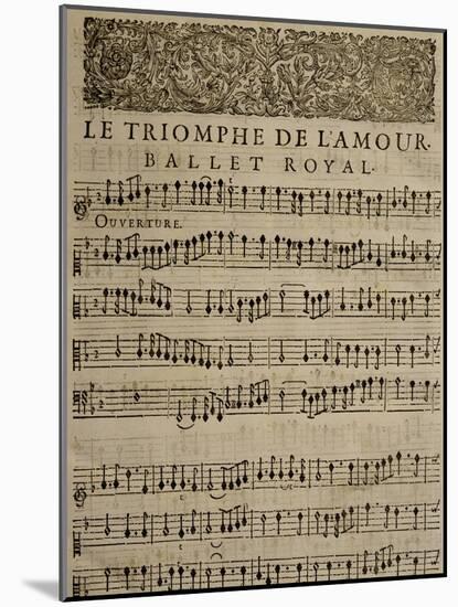 Sheet Music of Il Trionfo Dell'Amore-null-Mounted Giclee Print