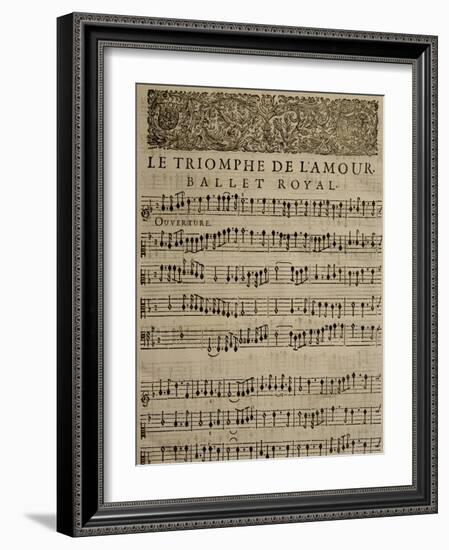 Sheet Music of Il Trionfo Dell'Amore-null-Framed Giclee Print