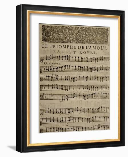 Sheet Music of Il Trionfo Dell'Amore-null-Framed Giclee Print