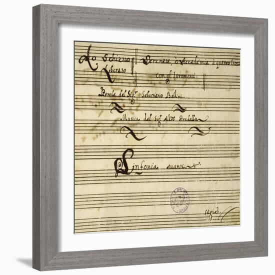 Sheet Music of Lo Schiavo Liberato-null-Framed Giclee Print