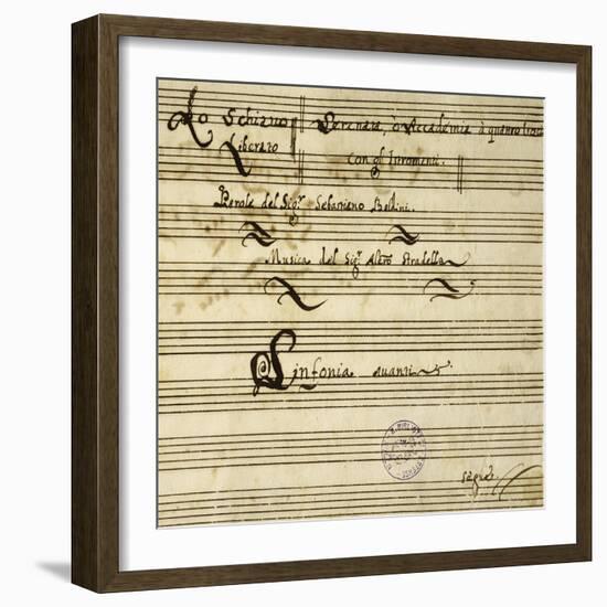 Sheet Music of Lo Schiavo Liberato-null-Framed Giclee Print