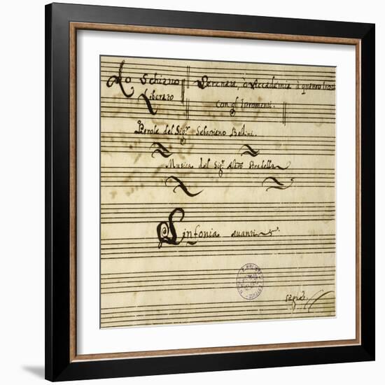 Sheet Music of Lo Schiavo Liberato-null-Framed Giclee Print