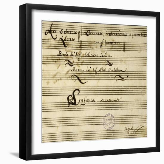 Sheet Music of Lo Schiavo Liberato-null-Framed Giclee Print