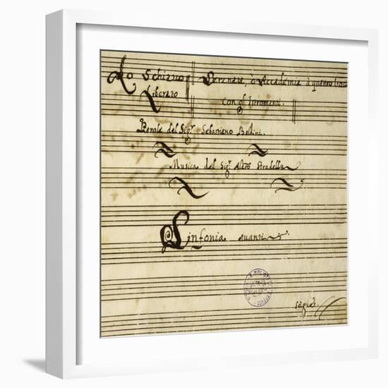 Sheet Music of Lo Schiavo Liberato-null-Framed Giclee Print