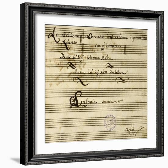 Sheet Music of Lo Schiavo Liberato-null-Framed Giclee Print