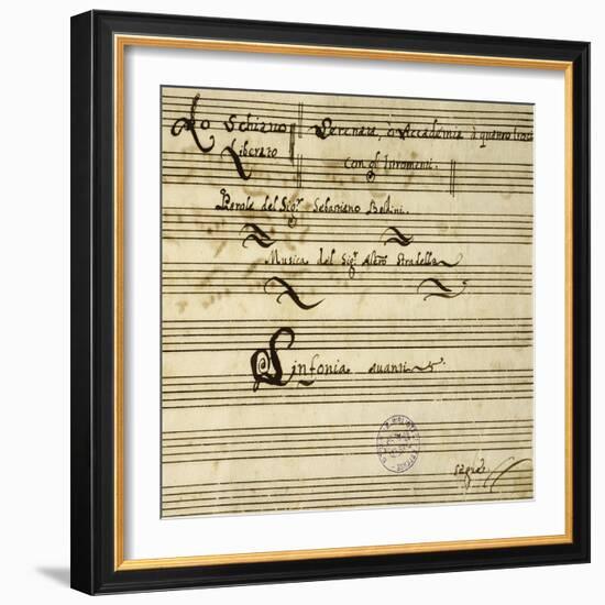 Sheet Music of Lo Schiavo Liberato-null-Framed Giclee Print