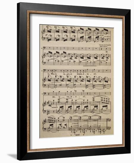 Sheet Music of Page from Act I of La Wally, Opera by Alfredo Catalani-null-Framed Giclee Print