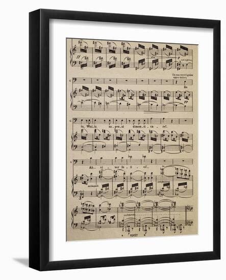 Sheet Music of Page from Act I of La Wally, Opera by Alfredo Catalani-null-Framed Giclee Print
