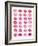 Sheet of Pink Lipstick Kisses-null-Framed Art Print