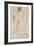 Sheet of Studies for Semiramis: Naked Woman Crouching-Edgar Degas-Framed Giclee Print