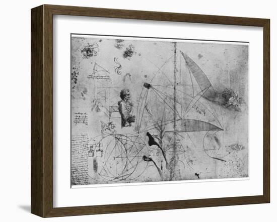 Sheet of Studies, Late 15th or Early 16th Century-Leonardo da Vinci-Framed Giclee Print