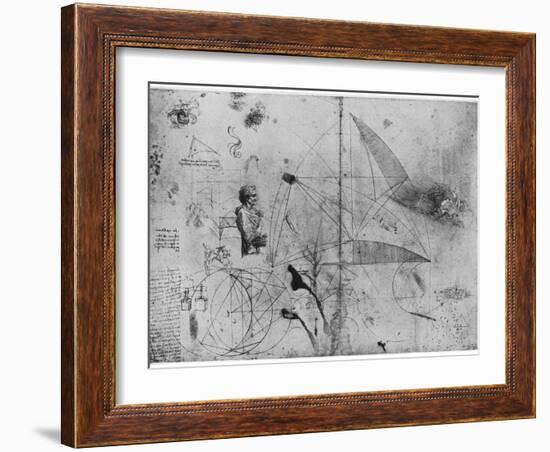 Sheet of Studies, Late 15th or Early 16th Century-Leonardo da Vinci-Framed Giclee Print