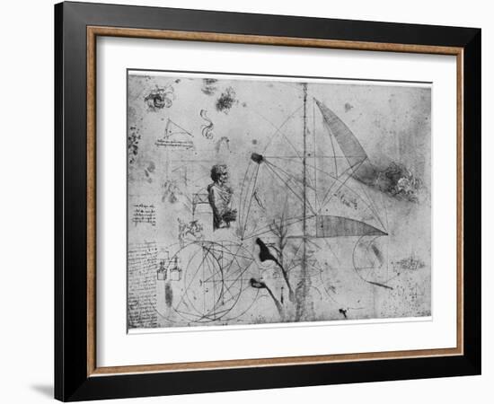 Sheet of Studies, Late 15th or Early 16th Century-Leonardo da Vinci-Framed Giclee Print