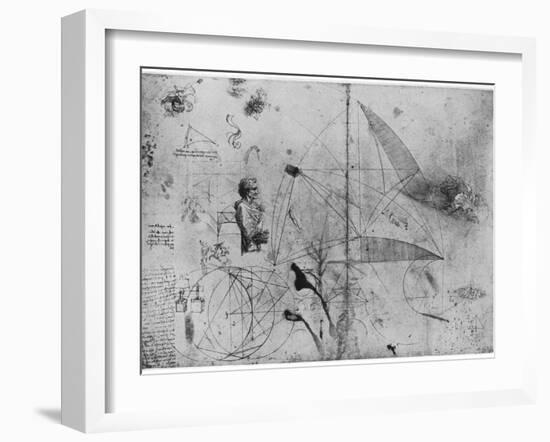 Sheet of Studies, Late 15th or Early 16th Century-Leonardo da Vinci-Framed Giclee Print