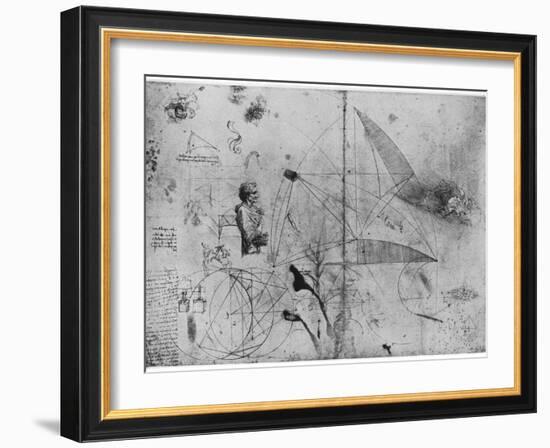 Sheet of Studies, Late 15th or Early 16th Century-Leonardo da Vinci-Framed Giclee Print