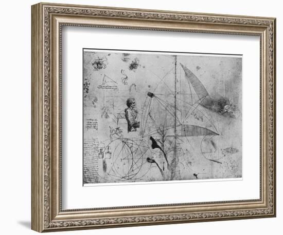 Sheet of Studies, Late 15th or Early 16th Century-Leonardo da Vinci-Framed Giclee Print