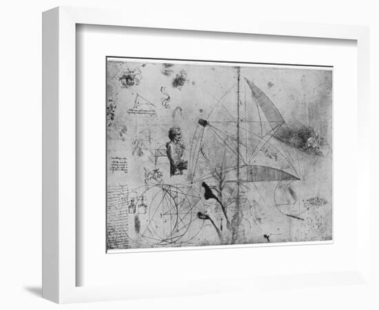 Sheet of Studies, Late 15th or Early 16th Century-Leonardo da Vinci-Framed Giclee Print