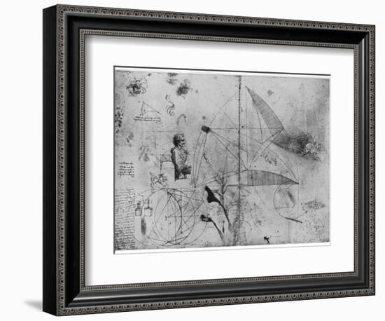 Sheet of Studies, Late 15th or Early 16th Century-Leonardo da Vinci-Framed Giclee Print