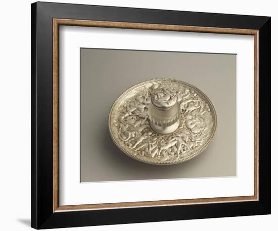 Sheffield Plate Inkpot with Decoration Depicting the Rape of the Sabines, 1900s-null-Framed Giclee Print