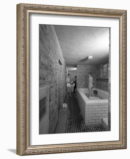 Sheffield United Fc Training Ground Bathroom, Sheffield, South Yorkshire, 1961-Michael Walters-Framed Photographic Print