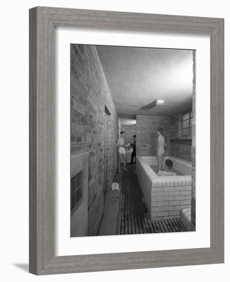 Sheffield United Fc Training Ground Bathroom, Sheffield, South Yorkshire, 1961-Michael Walters-Framed Photographic Print