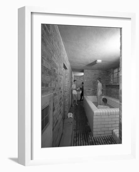 Sheffield United Fc Training Ground Bathroom, Sheffield, South Yorkshire, 1961-Michael Walters-Framed Photographic Print