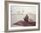 Sheikh Shakhbut Bin Sultan Al Nahyan Sitting in Front of His Palace Holding a Falcon, 1963-Ralph Crane-Framed Photographic Print