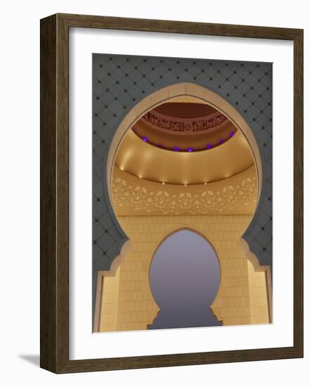 Sheikh Zayed Bin Sultan Al Nahyan Mosque, Abu Dhabi, United Arab Emirates, Middle East-null-Framed Photographic Print