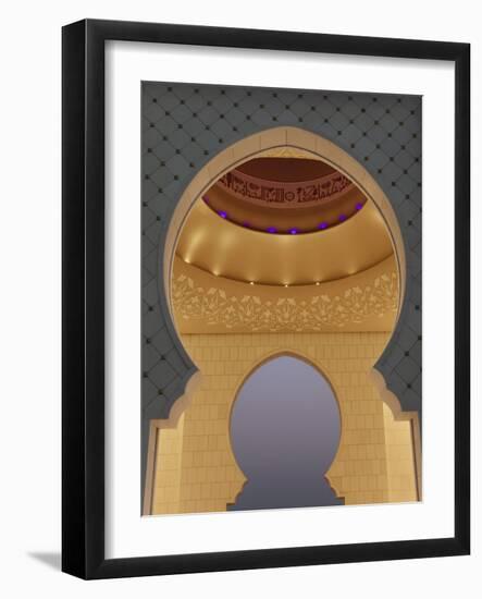 Sheikh Zayed Bin Sultan Al Nahyan Mosque, Abu Dhabi, United Arab Emirates, Middle East-null-Framed Photographic Print