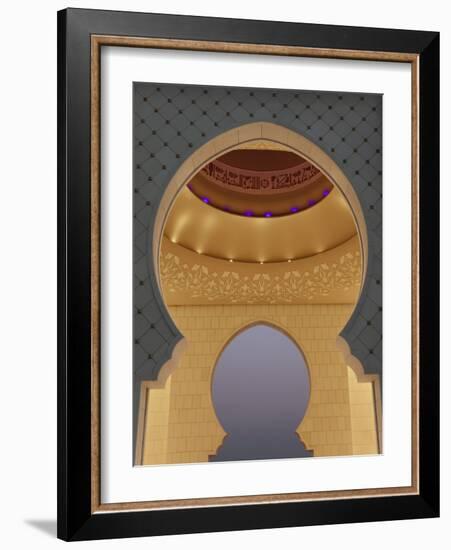 Sheikh Zayed Bin Sultan Al Nahyan Mosque, Abu Dhabi, United Arab Emirates, Middle East-null-Framed Photographic Print