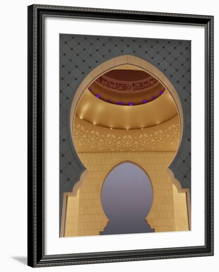 Sheikh Zayed Bin Sultan Al Nahyan Mosque, Abu Dhabi, United Arab Emirates, Middle East-null-Framed Photographic Print