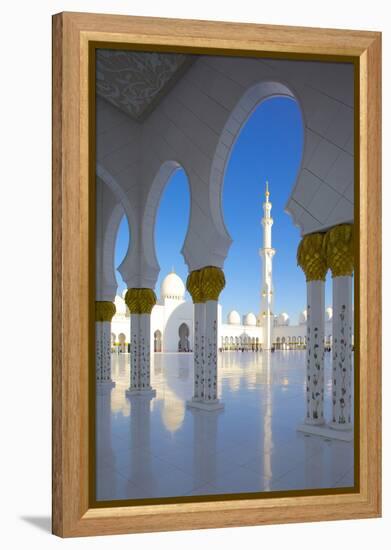 Sheikh Zayed Bin Sultan Al Nahyan Mosque, Abu Dhabi, United Arab Emirates, Middle East-Frank Fell-Framed Premier Image Canvas