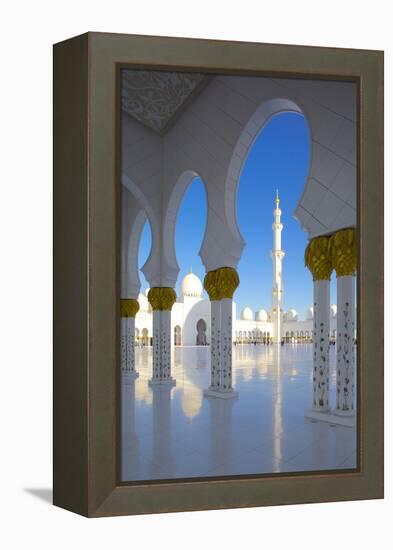 Sheikh Zayed Bin Sultan Al Nahyan Mosque, Abu Dhabi, United Arab Emirates, Middle East-Frank Fell-Framed Premier Image Canvas