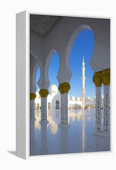 Sheikh Zayed Bin Sultan Al Nahyan Mosque, Abu Dhabi, United Arab Emirates, Middle East-Frank Fell-Framed Premier Image Canvas