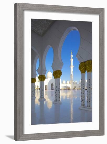 Sheikh Zayed Bin Sultan Al Nahyan Mosque, Abu Dhabi, United Arab Emirates, Middle East-Frank Fell-Framed Photographic Print