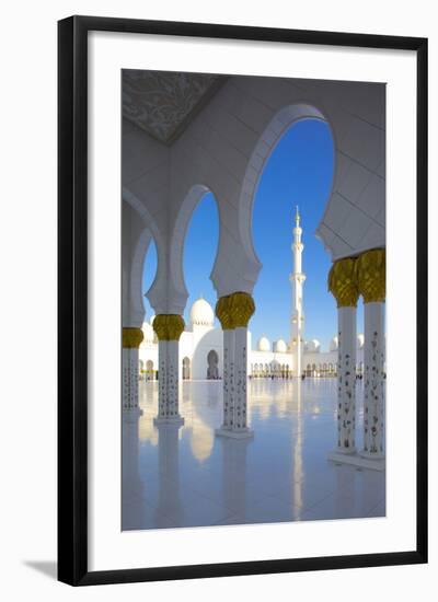 Sheikh Zayed Bin Sultan Al Nahyan Mosque, Abu Dhabi, United Arab Emirates, Middle East-Frank Fell-Framed Photographic Print