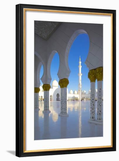 Sheikh Zayed Bin Sultan Al Nahyan Mosque, Abu Dhabi, United Arab Emirates, Middle East-Frank Fell-Framed Photographic Print