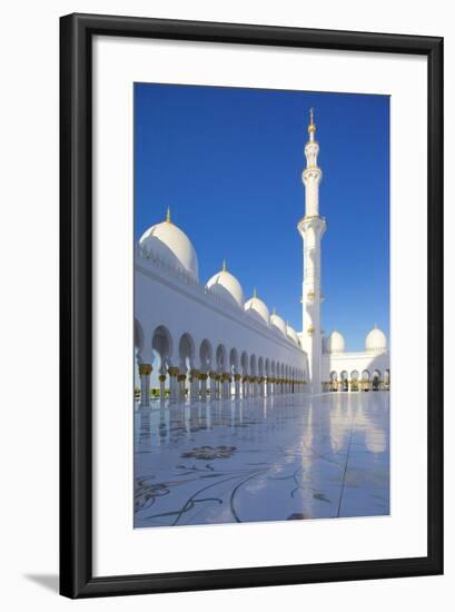 Sheikh Zayed Bin Sultan Al Nahyan Mosque, Abu Dhabi, United Arab Emirates, Middle East-Frank Fell-Framed Photographic Print