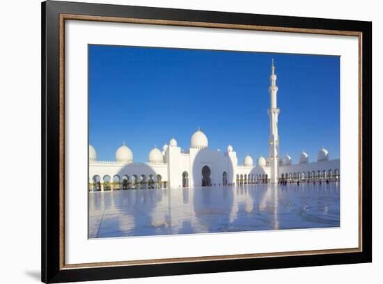 Sheikh Zayed Bin Sultan Al Nahyan Mosque, Abu Dhabi, United Arab Emirates, Middle East-Frank Fell-Framed Photographic Print