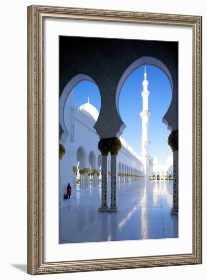 Sheikh Zayed Bin Sultan Al Nahyan Mosque, Abu Dhabi, United Arab Emirates, Middle East-Frank Fell-Framed Photographic Print