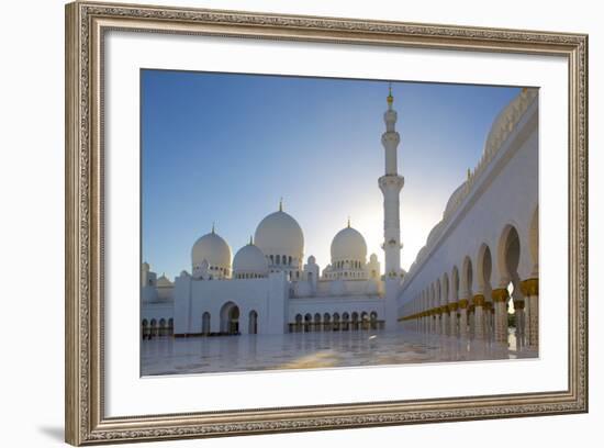 Sheikh Zayed Bin Sultan Al Nahyan Mosque, Abu Dhabi, United Arab Emirates, Middle East-Frank Fell-Framed Photographic Print