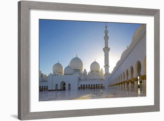 Sheikh Zayed Bin Sultan Al Nahyan Mosque, Abu Dhabi, United Arab Emirates, Middle East-Frank Fell-Framed Photographic Print