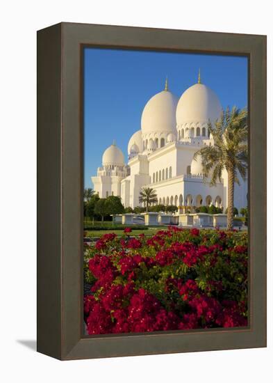 Sheikh Zayed Bin Sultan Al Nahyan Mosque, Abu Dhabi, United Arab Emirates, Middle East-Frank Fell-Framed Premier Image Canvas