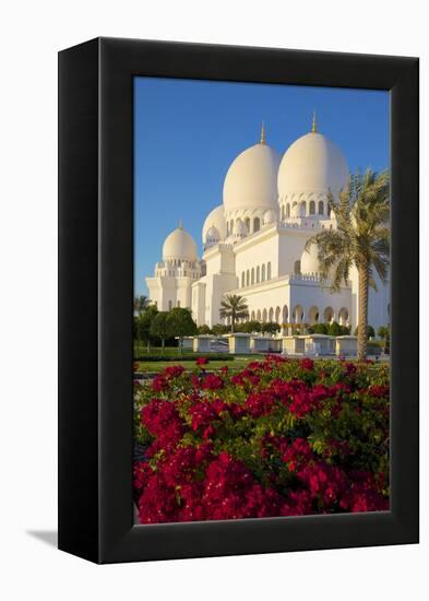 Sheikh Zayed Bin Sultan Al Nahyan Mosque, Abu Dhabi, United Arab Emirates, Middle East-Frank Fell-Framed Premier Image Canvas